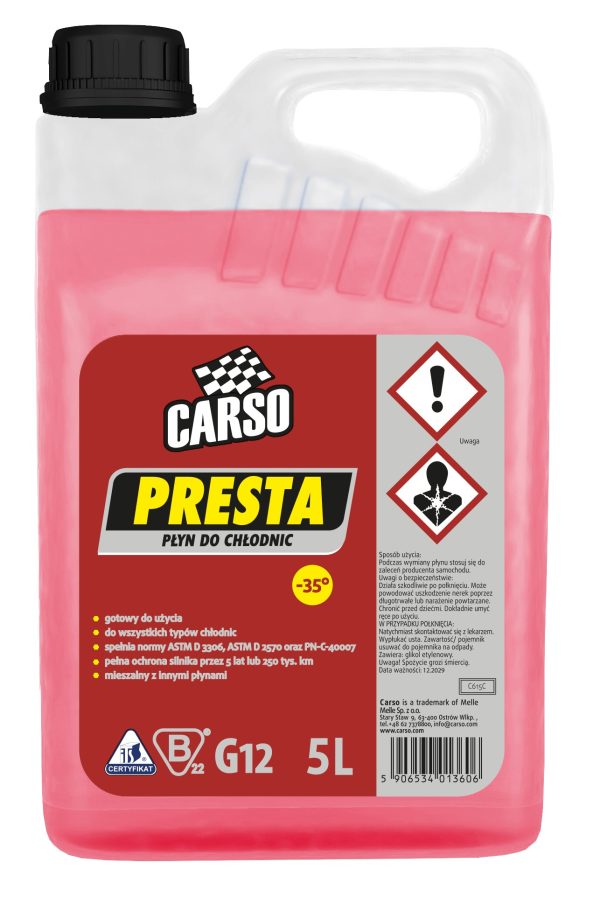 CARSO PRESTA -35C 5L CZERWONY