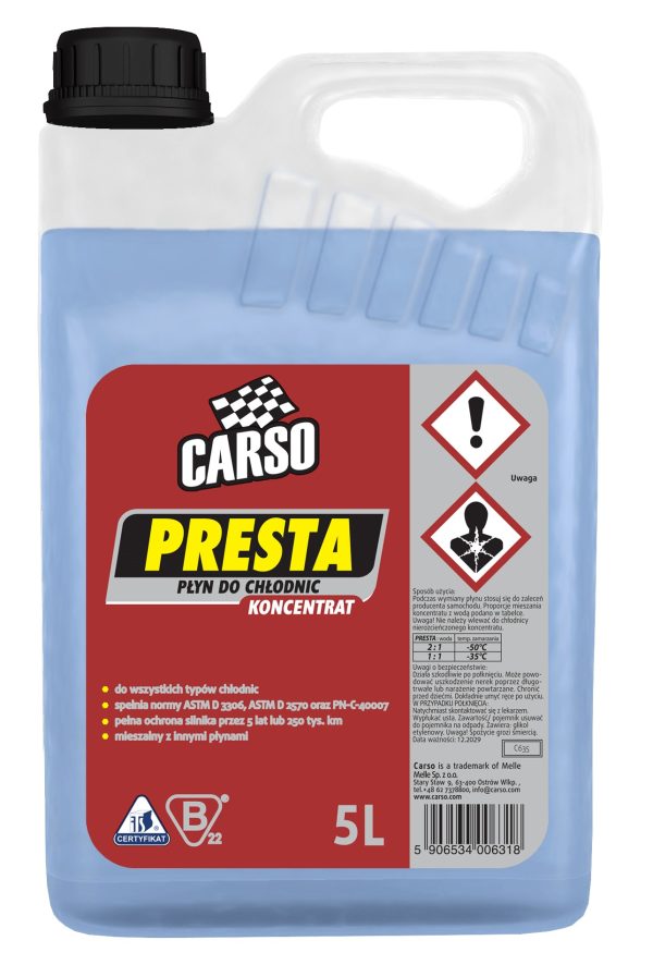 CARSO PRESTA KONCENTRAT NIEBIESKI 5L